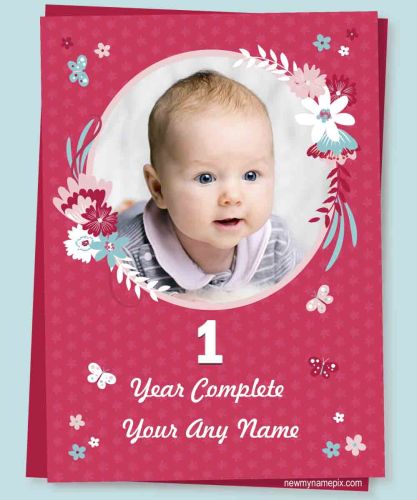 1 Year Old Complete Baby Photo Frame Edit Online Create Card