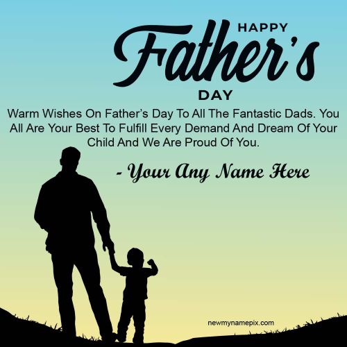 2023 Happy Fathers Day Messages Photo Editor Your Name Card