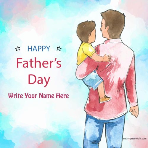 Customized Name Editing Happy Father’s Day Wishes Photo Making