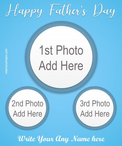 Collage Photo Frame Wishes Happy Father's Day 2023