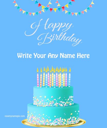 Birthday Layer Cake Wishes With Name Images Edit Online