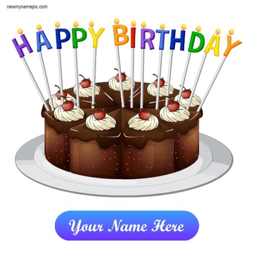 Latest Chocolate Birthday Cake Wishes With Name Images Editing