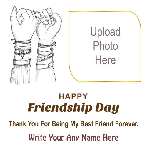 Friendship Day 2023 Photo Add Card Maker Online Free