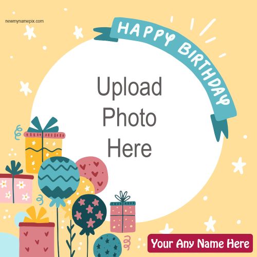 Birthday Photo Wishes Card Create Custom Name Editing Online
