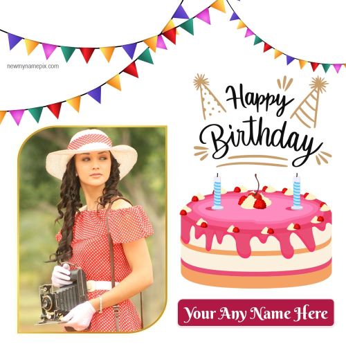 Happy Birthday Photo Cake Wishes Images Edit Online Free