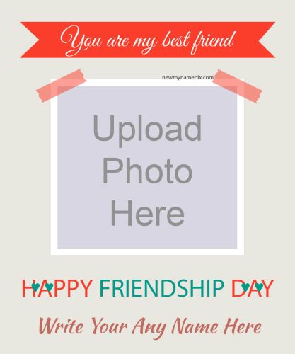 Latest Beautiful Frame Friendship Day Customize Name With Photo