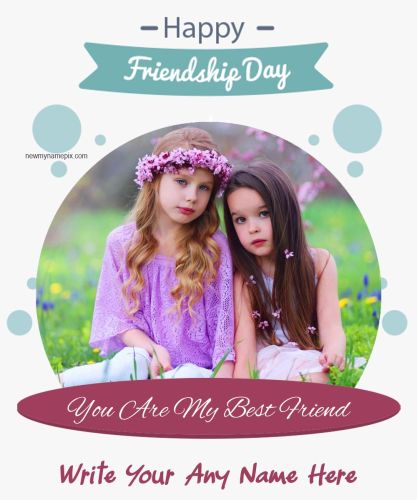 Create Name With Photo Happy Friendship Day Greeting Card Maker