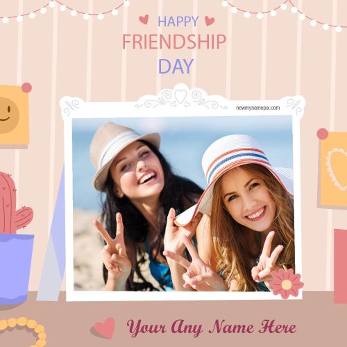 Happy Friendship Day Wishes Frame Create Online Free