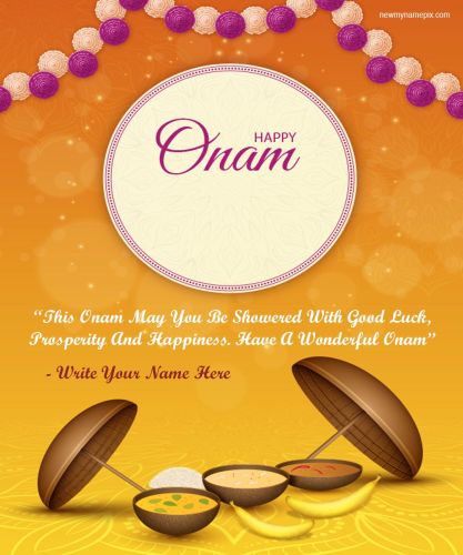 2023 Happy Onam Blessings Pictures On Name Generate Option