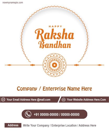 Happy Raksha Bandhan Business Name Write Pictures Download