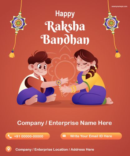 Company Name Raksha Bandhan Wishes Template Edit Online