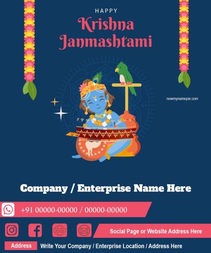 Business Wishes 2023 Shri Krishna Janmashtami Corporate Card Create