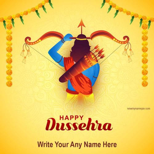 Create Your Name Happy Dussehra Images Editing