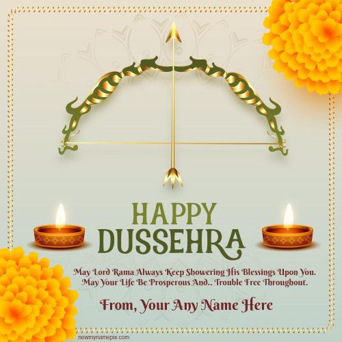 Special Create 2023 Dussehra Messages Pictures Editor Your Name
