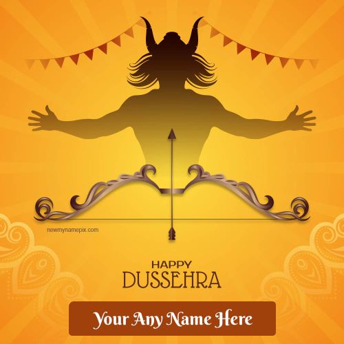 Free Edit Customize Name Happy Dussehra Wishes