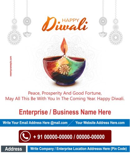 2023 Diwali Corporate Wishes Card Maker Free Edit