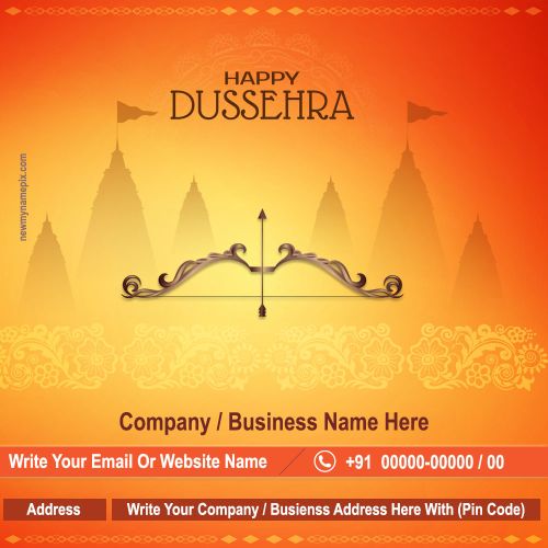 Happy Dussehra Wishes Business Name With Details Edit Free