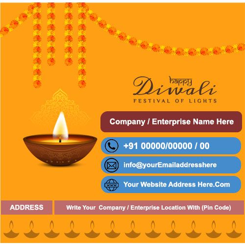 Custom Create Business Details Wishes Diwali 2023 Pictures