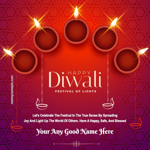 Latest 2023 Diwali Greetings Card Maker Customized Name