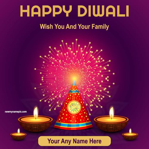 Diwali Crackers Wishes With Name Images 2023