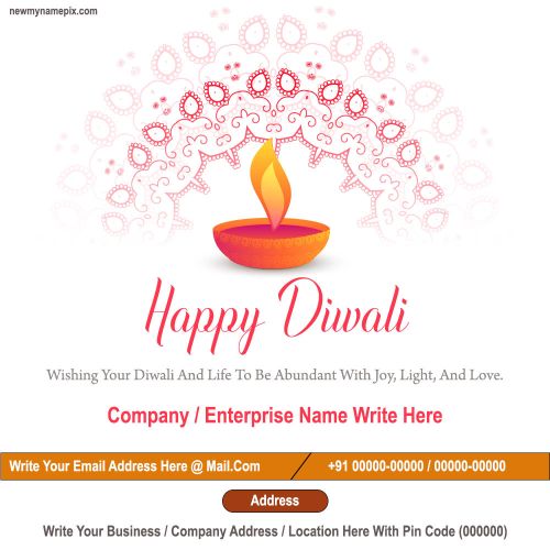 Happy Diwali Festival Corporate Wishes Card Create 2023