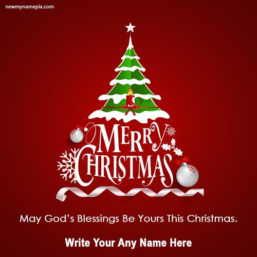 2024 Merry Christmas Design Tree Images Wishes With Name Greeting