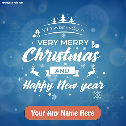 2024 New Year And Christmas Wishes Digital Name Wishes Images Free