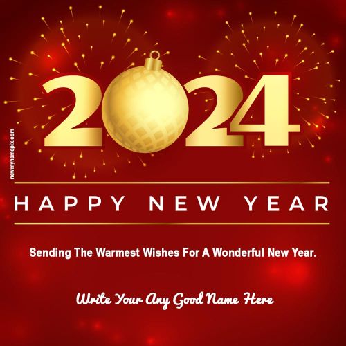 New Year Eve 2024 Best Greeting Card Pictures Edit Your Name Card Free
