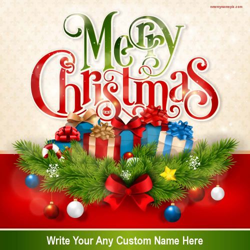 Merry Christmas Wishes With Name Edit Images Online Free