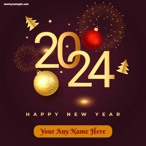 Online Provide Name Edit Happy New Year Digital App Tools 2024 Wishes
