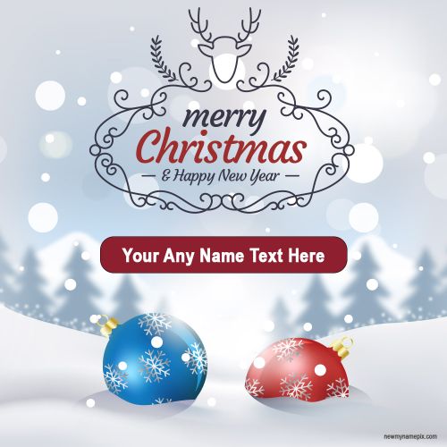 Snow Merry Christmas Wishes Best Unique Images With Name Edit Card