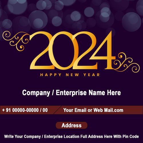 2024 Corporate Wishes New Year Readymade Template Edit Free Online