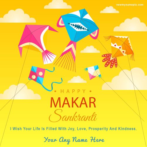 Makar Sankranti 2024 Best Greeting With Name Card Create Online