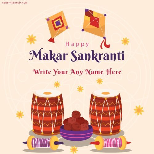 2024 Best Wishes Makar Sankranti Festival Images Editing Card