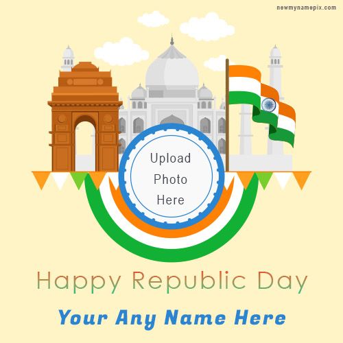 2024 Republic Day India Photo With Name Edit Card Maker Free