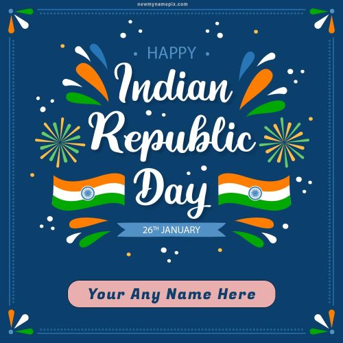 Edit Customized Text Writing Republic Day 2025 Images Create Free