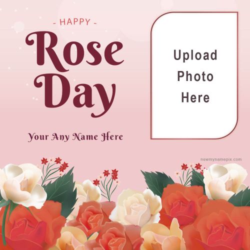 Happy Rose Day 2024 Photo Frame Wishes Template Edit Online Easy