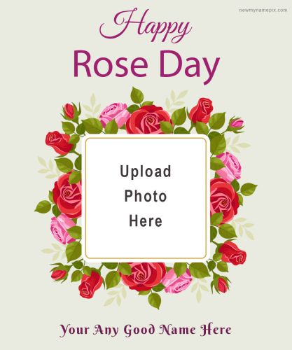 Best Rose Day Wishes With Name And Photo Add Card 2024
