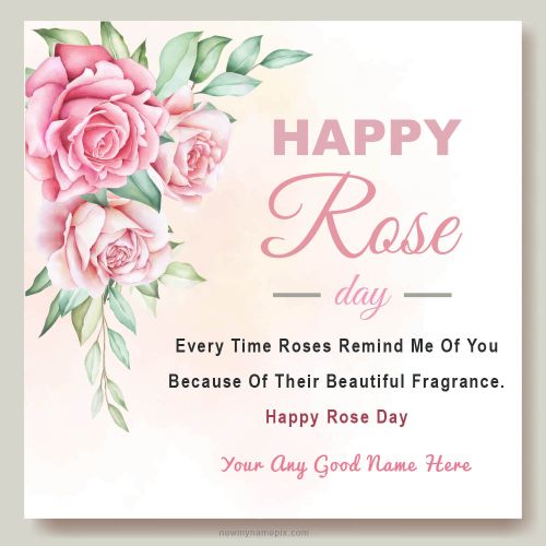 Create Custom Name Write Rose Day Beautiful Quotes Card Maker 2024