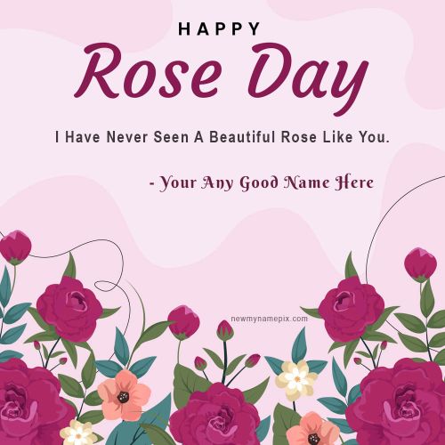 Free 2024 Happy Rose Day Greeting Picture Edit Custom Name