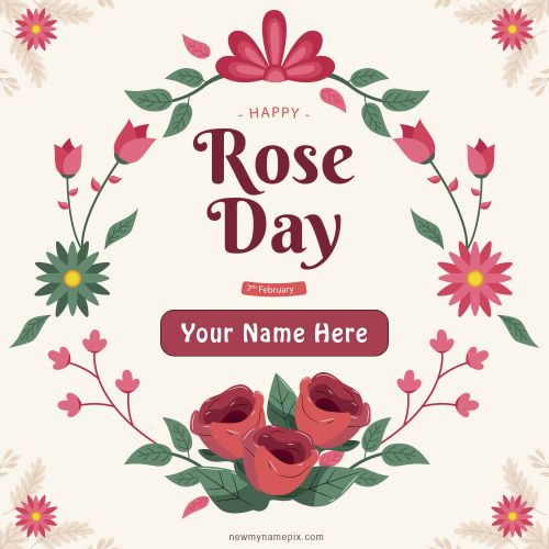 Special Name Wishes 2024 Happy Rose Day Photo Download