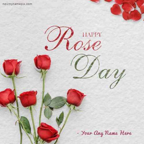 Online 2024 Best Rose Day Wishes Digital Card Create Customized Name