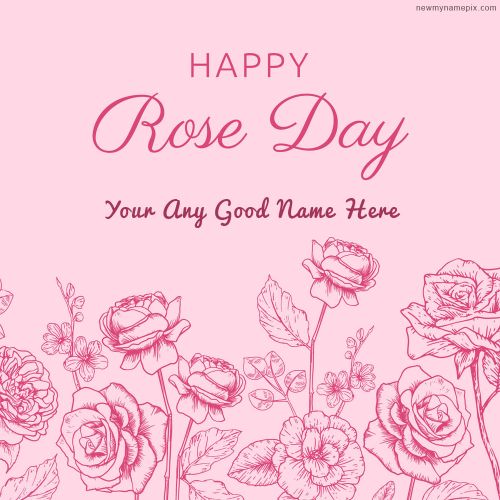 Free Edit Rose Day Pictures Special Own Name Write Card Maker Online