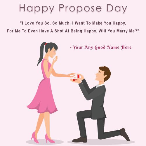 2024 Happy Propose Day Greeting Images Edit Name Write