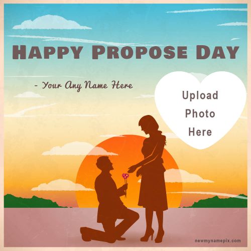 2024 Customized Create Propose Day Frame Photo With Name Free