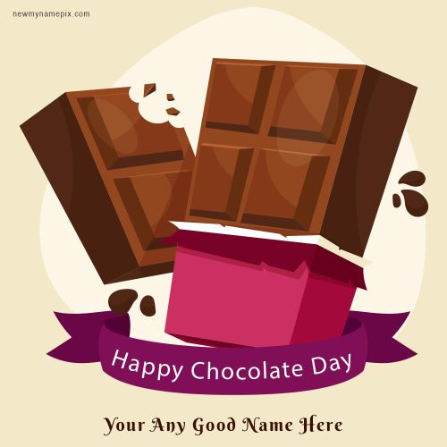Create Chocolate Day 2024 Wishes Images With Name Card Maker