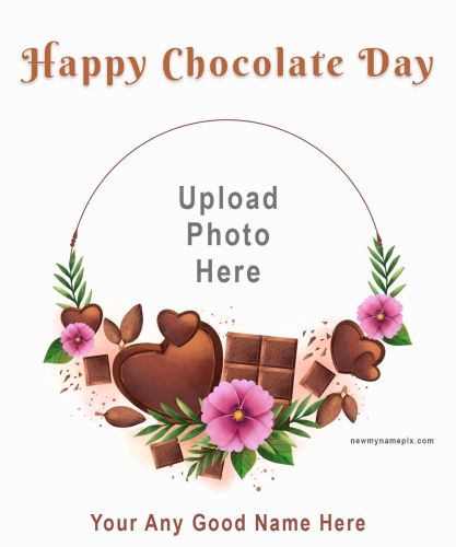 Add / Upload Photo Chocolate Day Template Easily Use Free