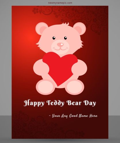 Easily Editable Happy Teddy Day 2024 Wishes With Name Online