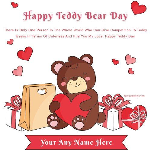 Romantic Quotes Teddy Day Images With Name Card Maker