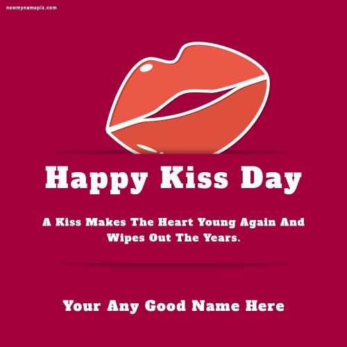 Kiss Day 2024 Greeting With Name Images Download Free